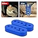 Wevdn 2 PCS Rubber Exhaust Hanger, 4 Holes Rubber Exhaust Muffler Tailpipe Hanger Insulator, Universal Exhaust Pipe Insulators Muffler Hangers for Vehicle, Car Accessories (Blue)