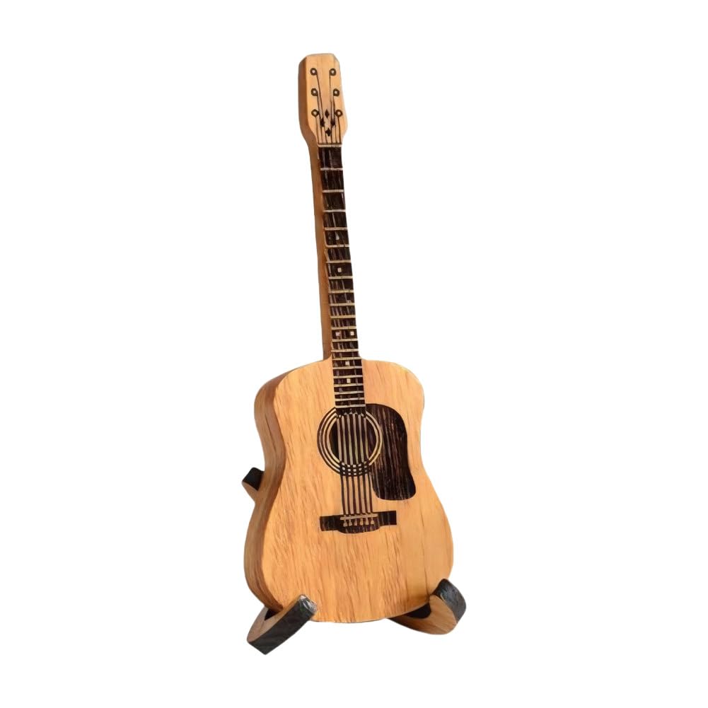 Caja de púas de Guitarra acústica de Madera Soporte para púas de Guitarra con Soporte y púas de Guitarra Caja de Almacenamiento de púas de Guitarra Estante para púas de Guitarra para