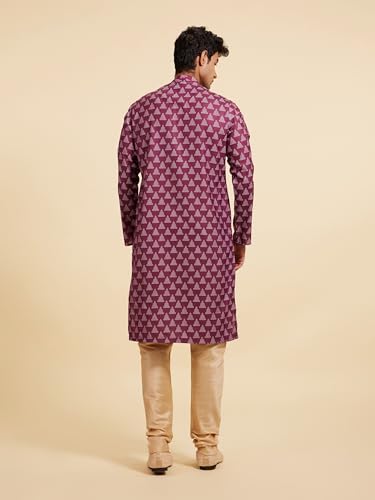 Image of DIWAS BY MANYAVAR Men's Cotton Blend Printed Kurta (1pc)