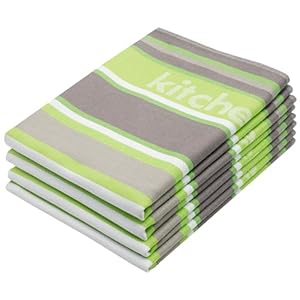 Zollner set van 4 theedoeken, 100% katoen, gestreept, 50×70 cm, 009