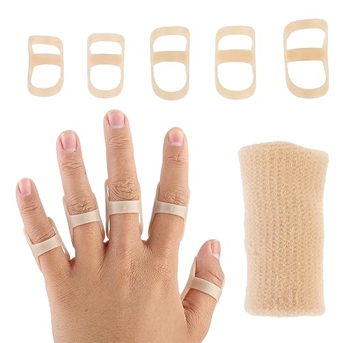 Oval Finger Splint, 10 Pieces Finger Support Brace Upgraded Finger Stabilizer Kit Trigger Finger Splints Fits for Thumb Middle Ring Index Pinky Finger Straightener Broken Straightening(Size5,6,7,8,9)