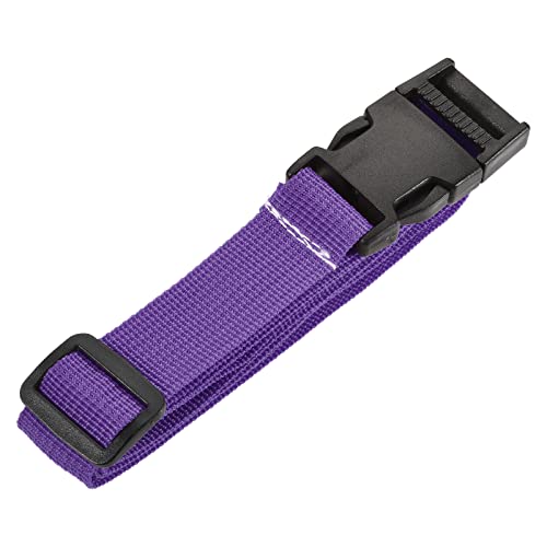 Image of MECCANIXITY Utility Strap with Buckle 1x40 Inch Polyester Quick Release Adjustable Belt for Travel Outdoor Bag Luggage Packing (Purple)