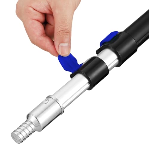 Bates- Telescoping Pole, 5 to 12 Ft Long, Black & Dark Blue, Long Paint Roller Extension Pole for Painting