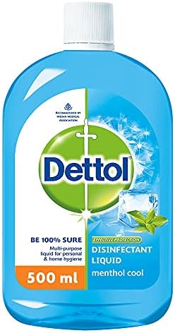 Dettol Liquid Disinfectant for Personal Hygiene, Surface Disinfection, Floor Cleaner (Menthol Cool, 500ml)