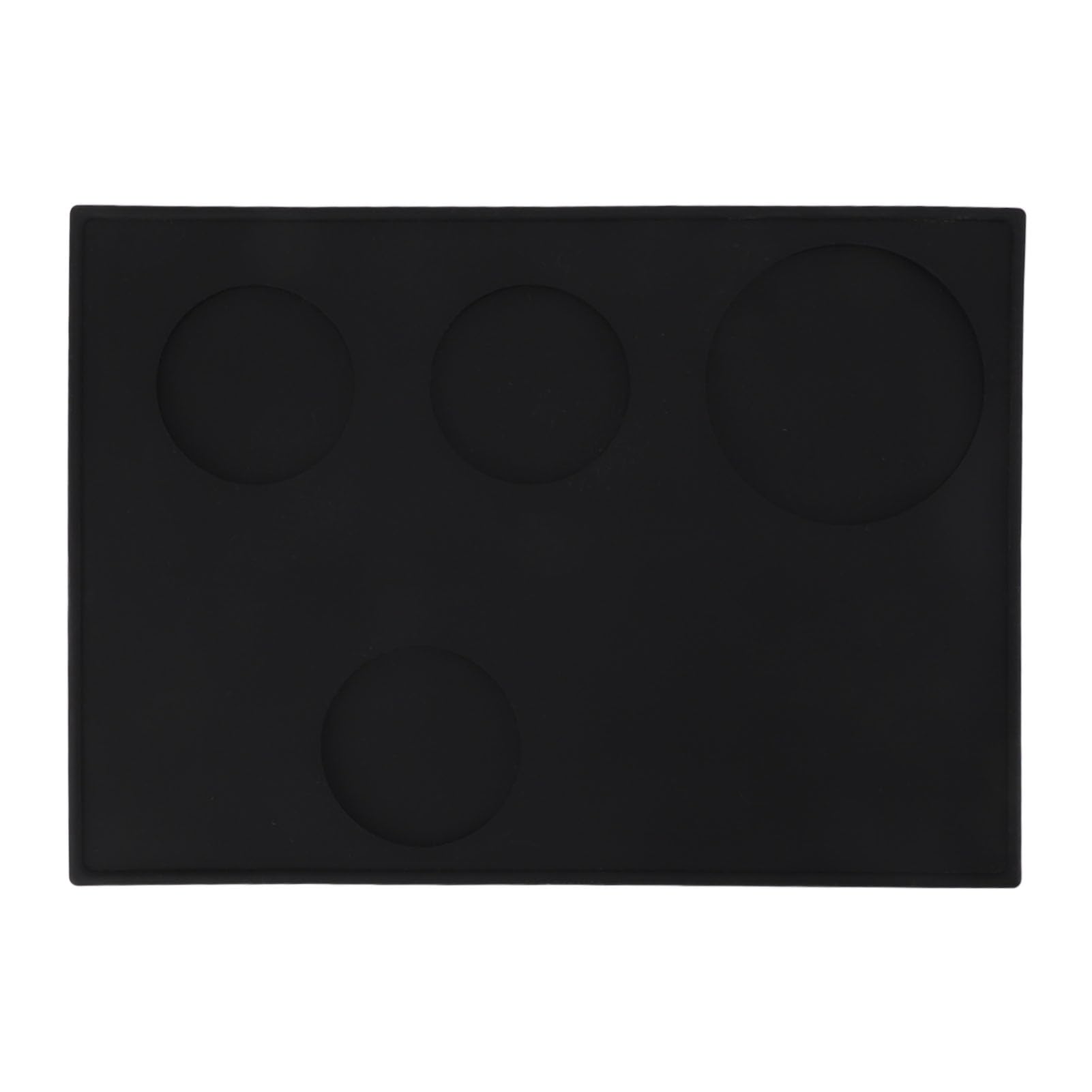 Generic Narzędzia do Parzenia Kawy, łatwy do Czyszczenia Silikonowy Zestaw Akcesoriów Kawy Kolby 58 Mm (czarny + srebrny)