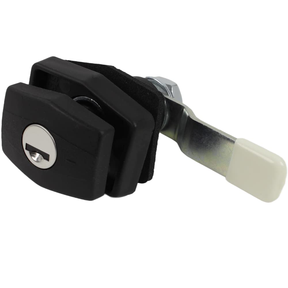 STS Push Lock Klappenschloss Hexagon in schwarz für z.B. Serviceklappe Wohnwagen Wohnmobil Caravan Boot