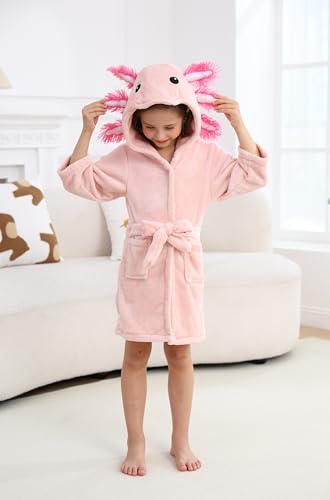 CuteOn Bathrobe for Women Soft Fleece Hooded Plush Loungewear3
