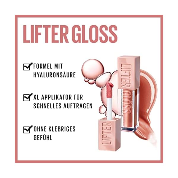 Maybelline New York Glänzender Lipgloss für voller wirkende Lippen, Feuchtigkeitsspendend, Mit Hyaluronsäure, Lifter… – Bild 7