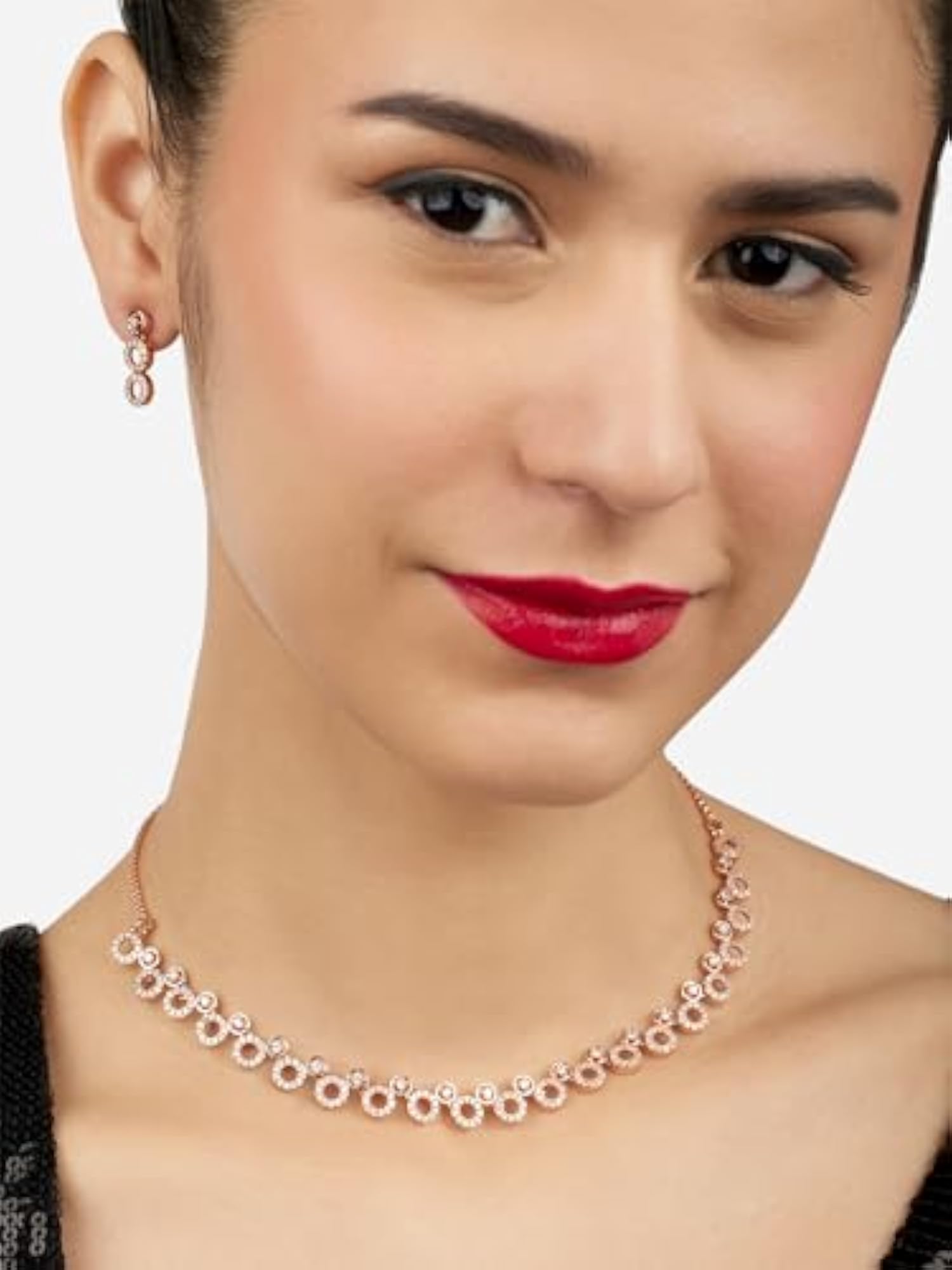 CZ Sparkling 3-Piece Brass Jewelry Set