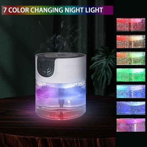 Purificador de aire con base de agua 1300ml y luz nocturna LED miniatura 3
