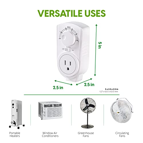 Econohome Adjustable Thermostat - Universal Plugin Heating & Cooling Thermostat - Compatible With Most Econohome Wall Mount Space Heaters #TOP4