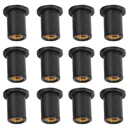 Fixations en caoutchouc métriques M5 pour kayaks | Lot de 12 inserts