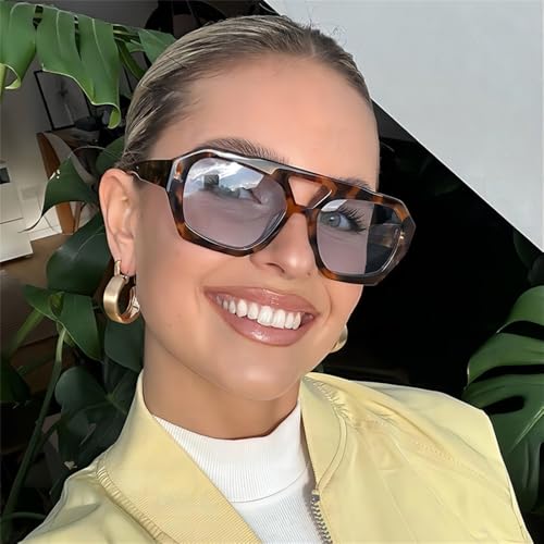 Retro Double Bridges Women Sunglasses Shades UV400 Men Sun Glasses3