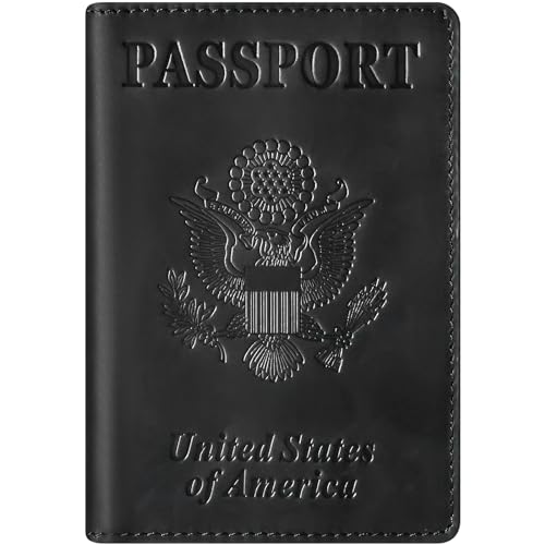 BIAOTIE Premium Leather Passport Holder Covers, Rfid Travel Wallet Passport Document Holder, Travel...