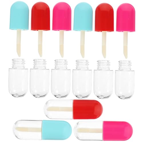 Beavorty 9 Piezas Tubo De Color Tubo Vacío Tinte Equipo Transatlántico Tubos Delineador De Labios Paquete Múltiple Máscara De Pestañas Transparente Brillo De Labios Voluminizador Tapas Asb