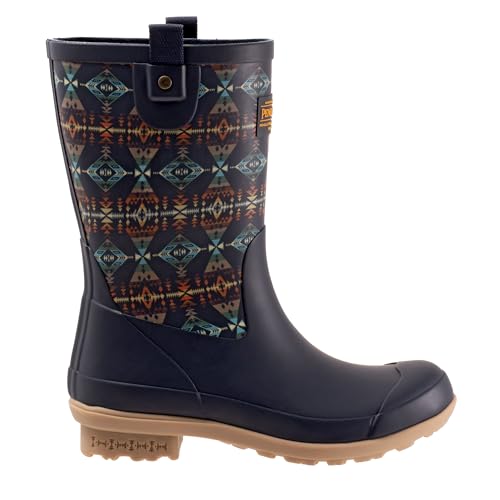 Image of Pendleton Women's Mid Rain Boots, Premium Natural Rubber, Non-Slip Sole, Cushioned Insole, 8.5 inch Shaft