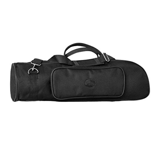 Sac de Trompette en 600D Tissu Oxford Étanche Bandoulière Unique Réglable Poche 5mm Coton Matelassé Box Sacoche a Main Souple Nouveau Sac de Rangement Noir Cover