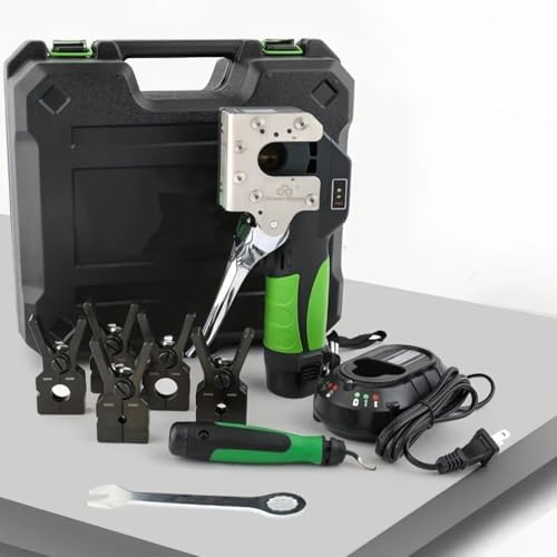 Cordless Electric Flare Tool Kit, Copper Tube Flaring Tool with Lithium Battery & Deburrer, Ideal for HVAC & Refrigeration, Automatic Single Flare Tool for Professionals