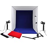AW Photo Studio 24" Photography Light Tent 60cm Cube Lighting In A Box Kit w/ Backdrop Stand
