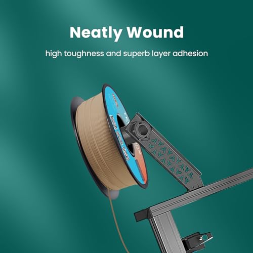 Image of Wood PLA Filament 1.75mm 1KG, 15% Real Wood Fiber Infused, Perfectly Wound, Consistent Diameter + /-0.03mm 3D Printer Filament (Walnut Color Tone)