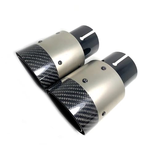 Tubo de escape modificado negro con punta de carbono de 101mm para renovar la estética trasera 3