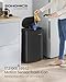 SONGMICS Kitchen Trash Can, 17.2-Gallon (65 L) Motion Sensor Garbage Can, Stainless Steel Trash Bin, Ozone Odor Control, Stay-Open, Ink Black ULTB660B01