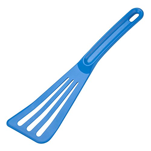 Mercer Culinary Hell's Tools Hi-Heat Slotted Spatula, 12 Inch x 3.5 Inch, Blue