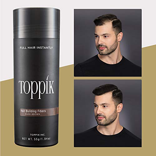 Toppik Fibras Capilares De Queratina Natural (Color Castaño Oscuro) - 55 g.