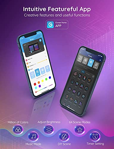 Govee Led Strip Lights 100Ft, Led Lights For Bedroom, Wifi Rgb Led Lights Work With Alexa And Google Assistant, 64 Modes And Music Sync, Strip Lights For Indoor, Party, Decoration, 2 Rolls Of 50Ft #TOP2