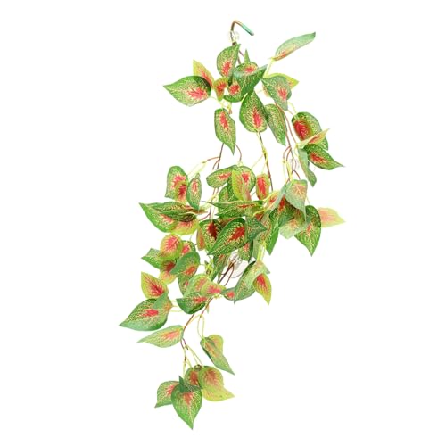 Toddmomy Artificial Plant Wall Hanging Durable Decorative Reptile Plant Leaves Reptile Cage Decoration