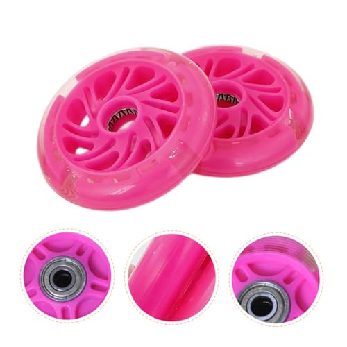 Ruedas de entrenamiento para bicicleta SUPVOX 2 piezas, ruedas auxiliares de PU brillantes con rodamientos para niños, soporte seguro y silencioso para aprender a montar miniatura 4
