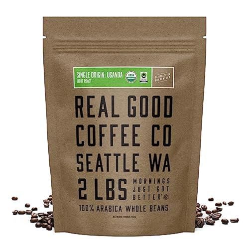 Best Really Good Coffee Beans 17 Real Good Coffee Company Uganda Light Roast Coffee Beans - 2 Lb Single-Origin Arabica - Grind at Home