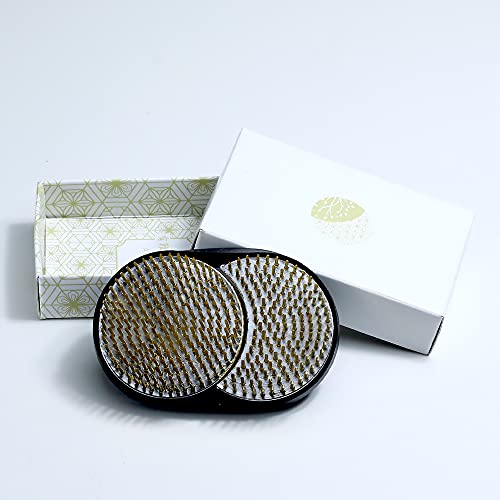 Wazakura Sun And Moon Ikebana Kenzan, Made In Japan, Pin Frog Japanese Flower Holder For Floral Arrangement - 3-3/4"X2-1/4(93X59Mm) Brass #TOP5