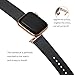 POWER PRIMACY Leather Bands Compatible with Apple Watch Band 38mm 40mm 41mm 42mm-Series 10,Genuine Leather Strap Compatible for Women Men iWatch SE Series 10 9 8 7 6 5 4 3 2 1(Black/Rosegold)