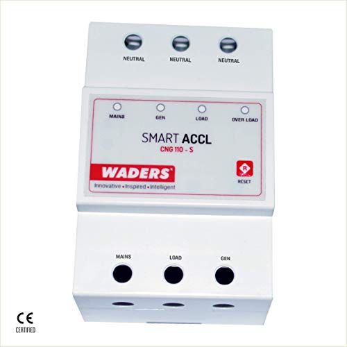 Image of WADERS Automatic Changeover For Generator, Solar Plant & Inverter Supply With Current Limiter ACCL (EB:25 Amps Gen:25 Amps)