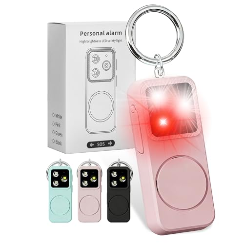 Keychain Personal Safety Alarm for Women, Rechargeable 150dB Alarm with Strobe Light, Pull Pin Emergency Siren for Walking, Running, Night Out, Parking Lots, Travel and Everyday Carry