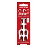 OPI On Point Big Candy Apple Red | Short Round Bright Red with Gold Glitter Nail Art Press On Nails | 24 Count with Nail Glue | Long Lasting, Reusable, Non-damaging | Fall 2025 Shades