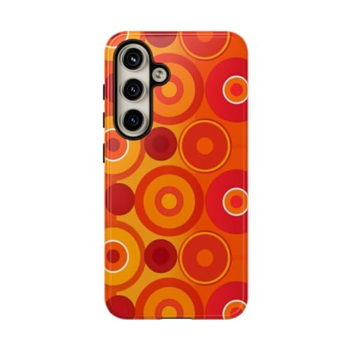 Coque rigide Samsung S24 finition brillante et design circulaire chic