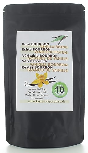 Baccelli di vaniglia Bourbon (10 pezzi – 10 – 11 cm) Top Gourmet qualità – Grado A 100% naturale dal Madagascar