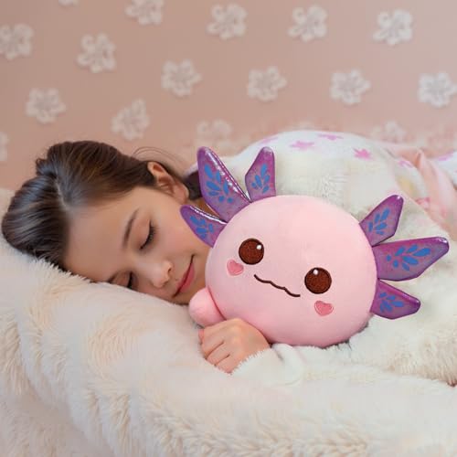 Image of Mewaii Pink Axolotl Plush Kawaii Plush, Ultra-Soft Feel, 16 in