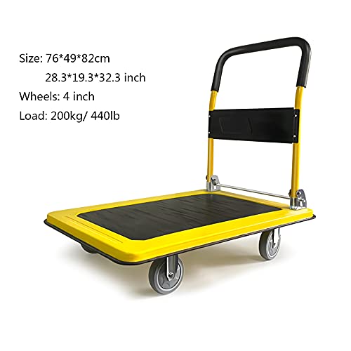 Carretilla plegable de acero con ruedas giratorias 440 lb miniatura 2