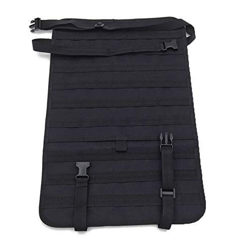 FIRECLUB Car Seat Back Organizer, Tactical MOLLE Vehicle Panel Car Seat Cover Protector Universal Fit (black-car-set)