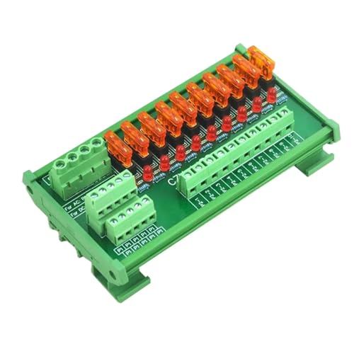 Módulo de fusibles de 10 posiciones para montaje en panel CA/CC 5-32V 6