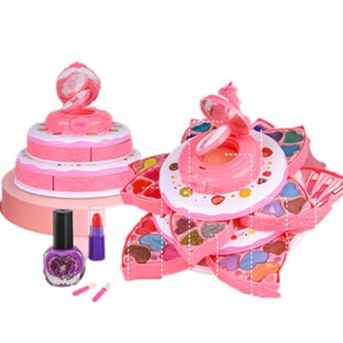 メイクおもちゃ 子供メイクアップセット おままごと コスメセット ごっこ遊び 姫系 女の子 お化粧おもちゃ お化粧ボックス メイクアップおもちゃ 知育玩具 洗える 子ども用 化粧道具 お化粧セット 子供の日/お誕生日/クリスマス/新年/のプレゼント【お姫様