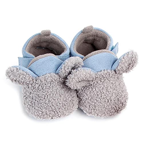 Lyla Baby Soft Sole Shoes Sneakers Winter Warm Boots Trainer 9-15Months Grey
