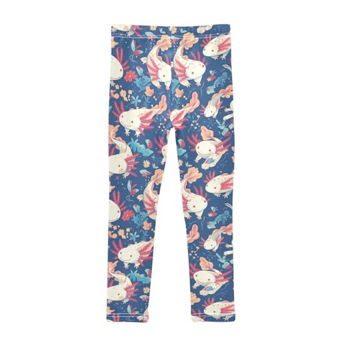Lovely Axolotl Pattern Kids Baby Girls Legging Stretchy High Waisted Athleisure Pants Exercise2