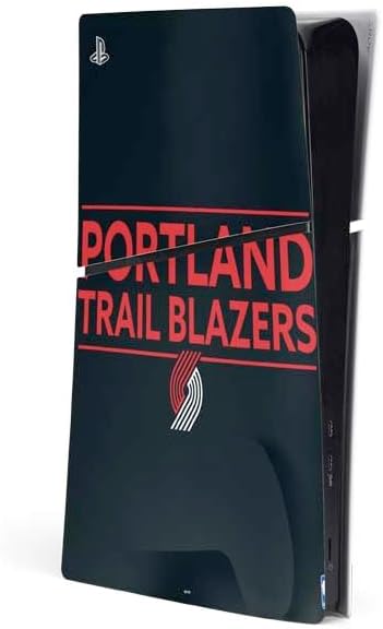 Skinit Decal Gaming Skin Compatible with PS5 Slim Digital Edition Console - Officially Licensed NBA Portland Trail Blazers Distressed Design
