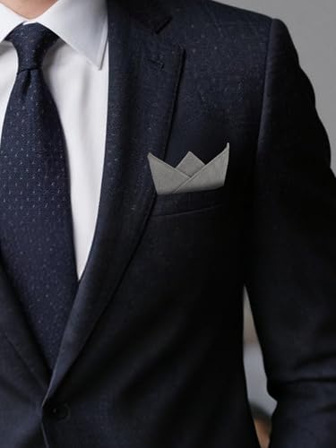 Image of Mantieqingway Cotton Handkerchiefs for Men Solid Color Pocket Square for Suit Formal Wedding Church