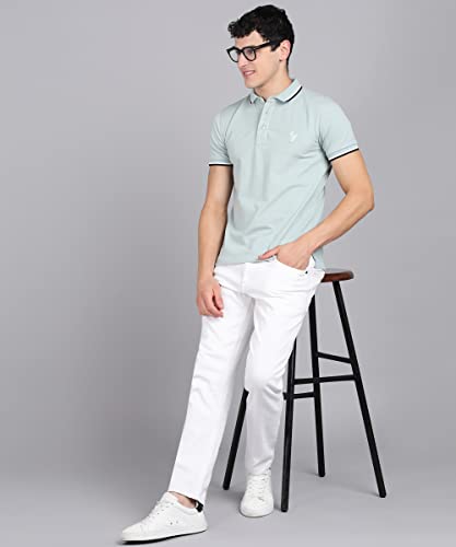 Alan Jones Clothing Men's Solid Slim Fit Polo T-Shirt