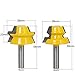 Xianglaa-Router bit, Lock Miter Router 22.5 Degree Glue Joinery Router Bit 1/2